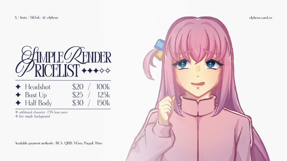 Simple Render Pricelist